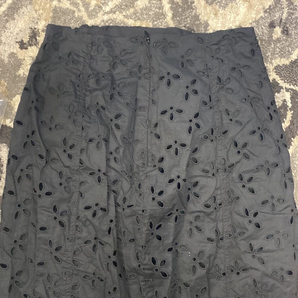 J. Crew Button-front cotton eyelet pencil skirt - Picture 5 of 5